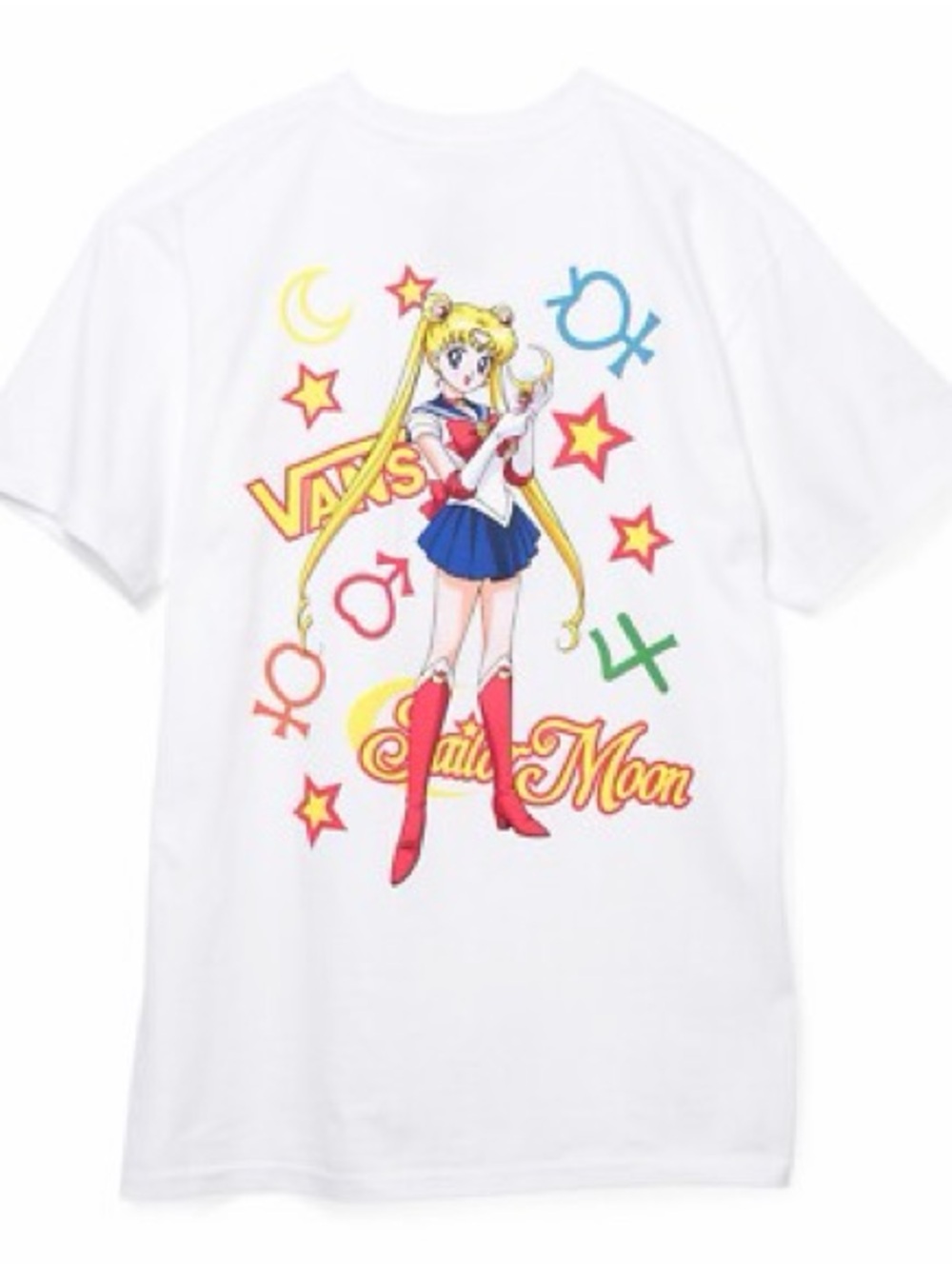 NWT Vans x Pretty Guardian Sailor Moon Graphic Tee White Medium